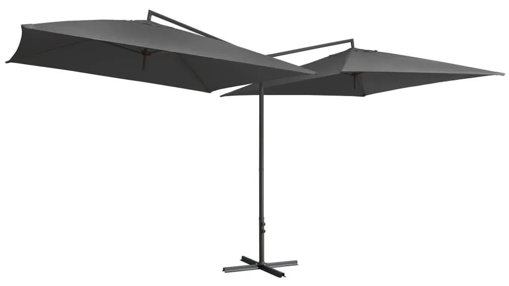 Umbrela de soare cu stalp din otel, antracit, 250x250 cm Antracit