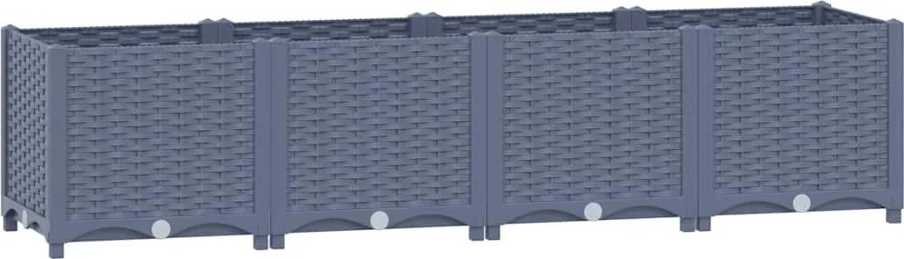 vidaXL Strat înălțat, 160x40x38 cm, polipropilenă