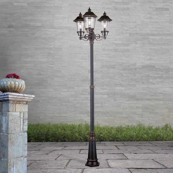 Lampă de exterior Orion KENZO 3xE27/100W/230V IP44 bronz/patină