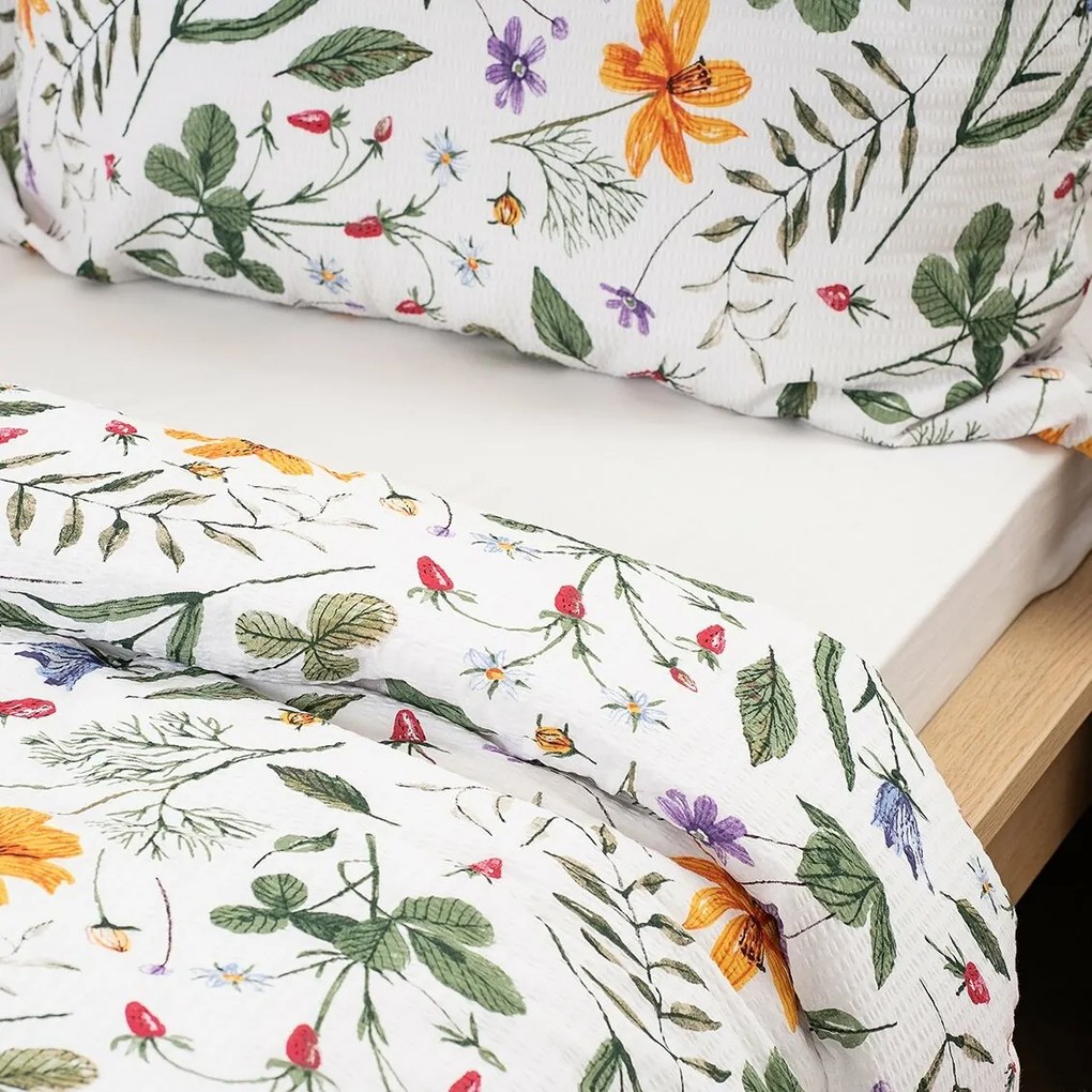 Lenjerie de pat din crep 4Home Wildflower Bliss, 160 x 200 cm, 70 x 80 cm