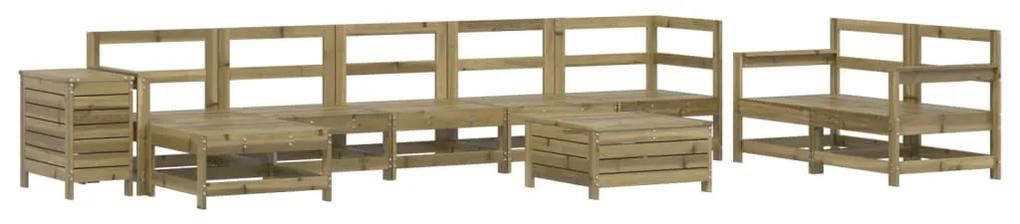 3250687 vidaXL Set canapea de grădină, 10 piese, lemn de pin tratat