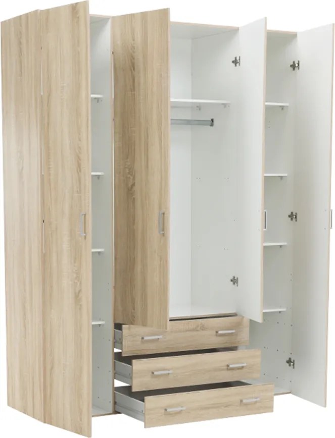 Dulap, 4 uşi, stejar sonoma, GWEN 70429