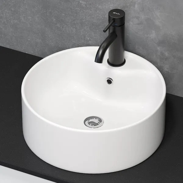 Lavoar pentru blat VIKEDAL Ø 38 cm, ceramică, alb