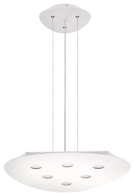 Lustra LED suspendata design modern Triangolo alba