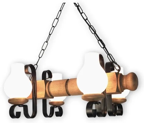 Lustră pe lanț Brilagi RUSTIC 4xE14/40W/230V fag