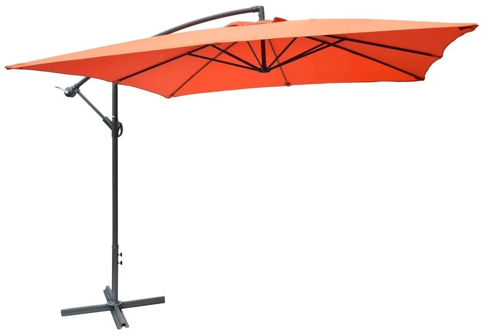 Umbrelă de grădină metalică 270 cm - teracotă
