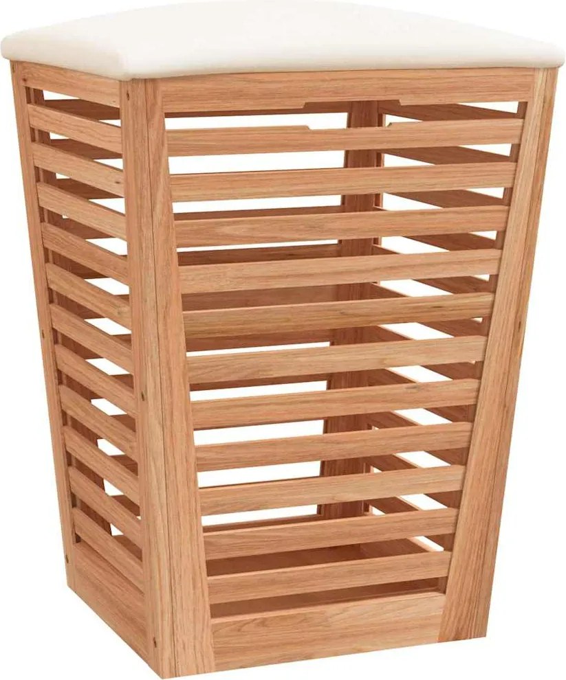 vidaXL Taburet de baie, 40,5x40,5x56 cm, lemn masiv de nuc