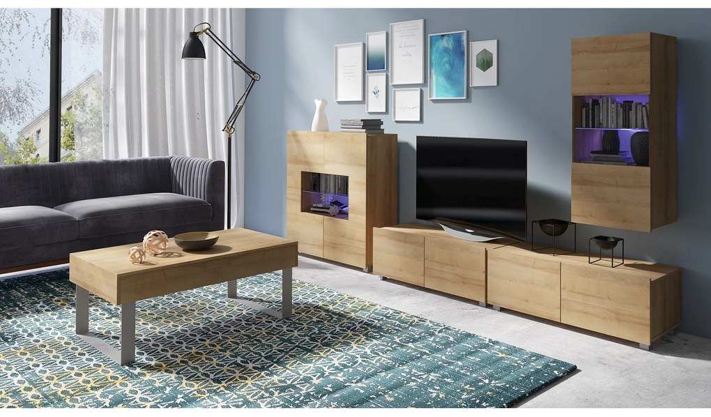 Mobilier living Calabria C22 (Stejar auriu) (fără iluminat). 1051684