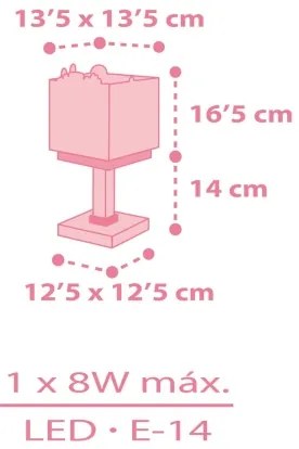 Lampă pentru copii JUNGLE 1xE14/8W/230V roz Dalber 63111S