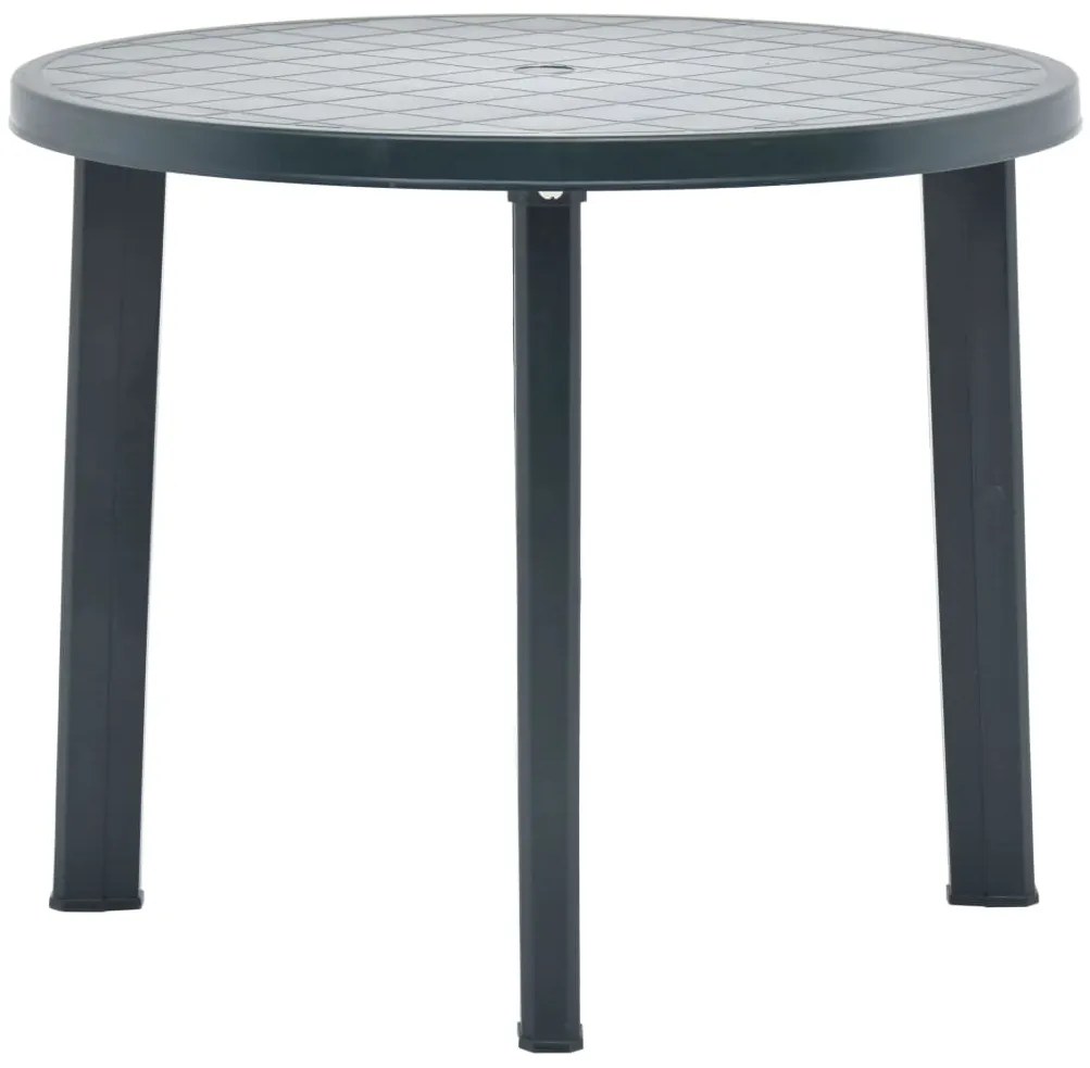 vidaXL Masă de grădină, verde, 89 cm, plastic