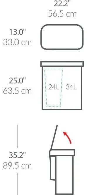 Coș de gunoi fără atingere Simplehuman, cu comandăvocală, pentru sortarea deșeurilor, 58 l, inox