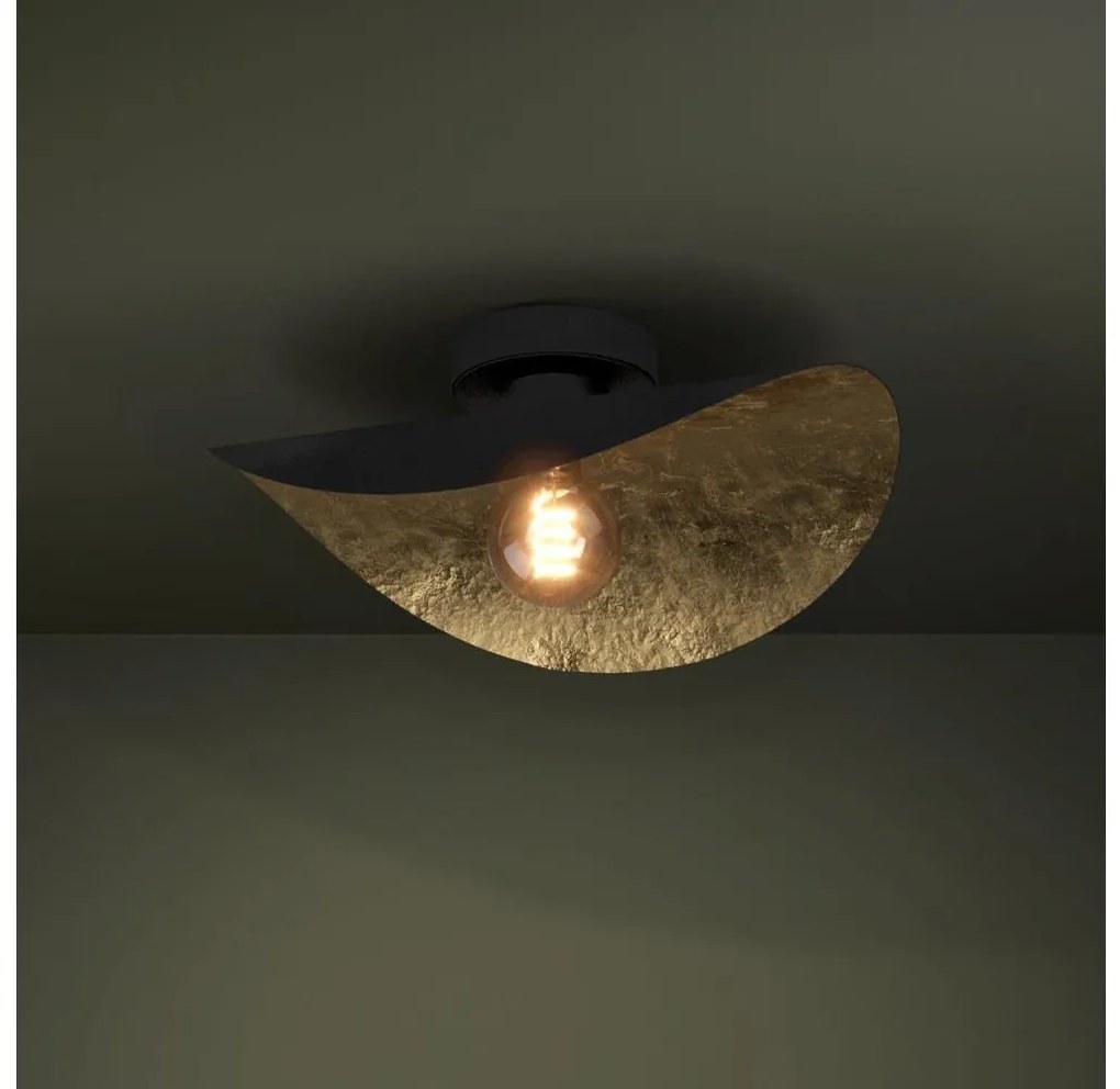 Plafonieră Eglo 390391 SACEDA 1xE27/40W/230V negru/auriu