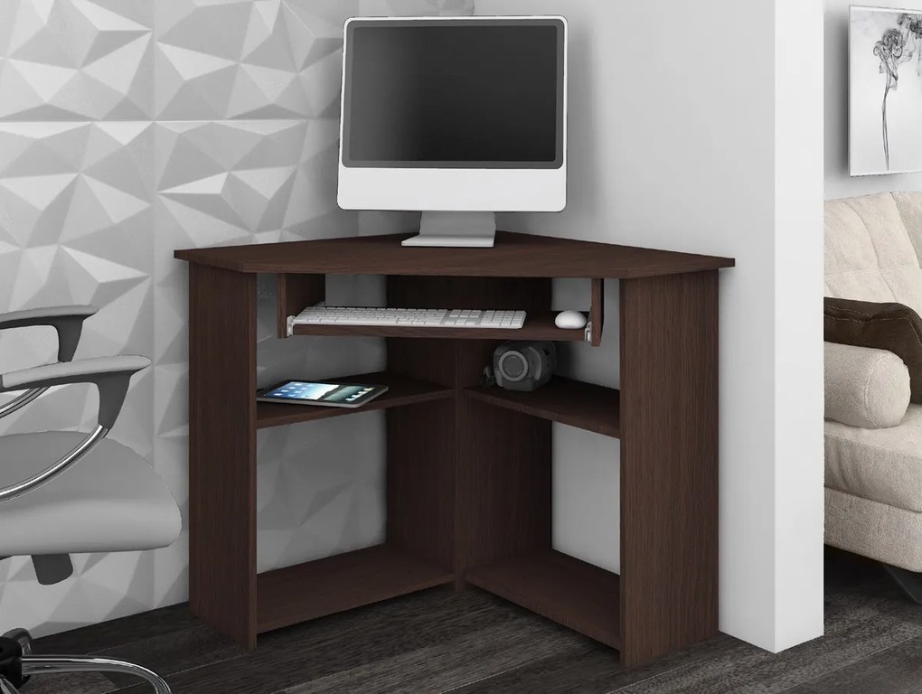 Masă PC de colț Titus (wenge). 1068780