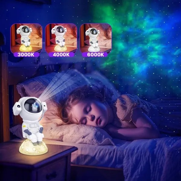 Proiector LED RGB 3în1 LED/5W/5V 3000/4000/6000K astronaut + telecomandă