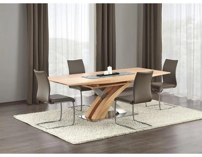 Masa Bucatarie Si Dining SANDOR Extensibila Stejar Auriu 160(220)x90 cm