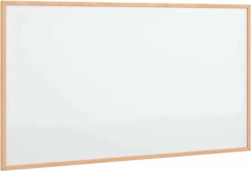 vidaXL Tablă albă magnetică cu ramă din lemn masiv de pin 100x55 cm