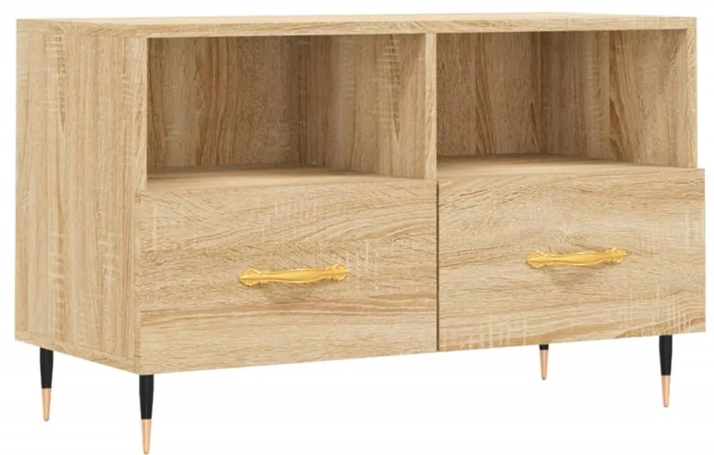 828951 vidaXL Comodă TV, stejar sonoma, 80x36x50 cm, lemn prelucrat
