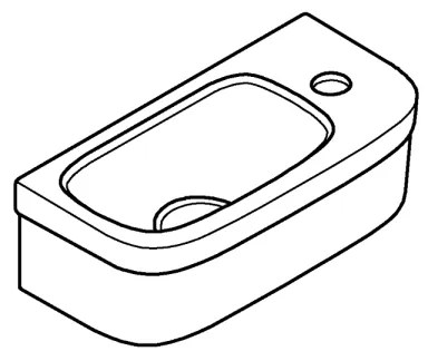 GROHE 39327000 - Lavoar BAU CERAMIC 370 × 180 mm, ceramică, alb