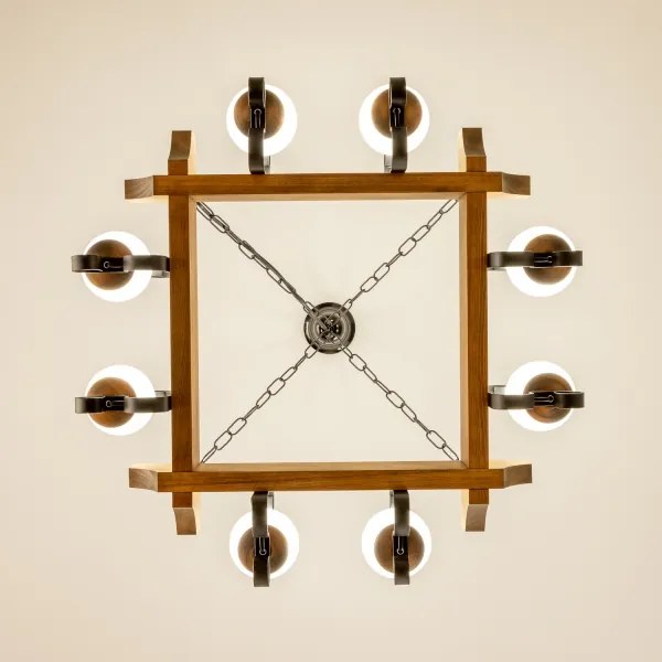 Lustră pe lanț Brilagi QUEEN 8xE14/40W/230V fag