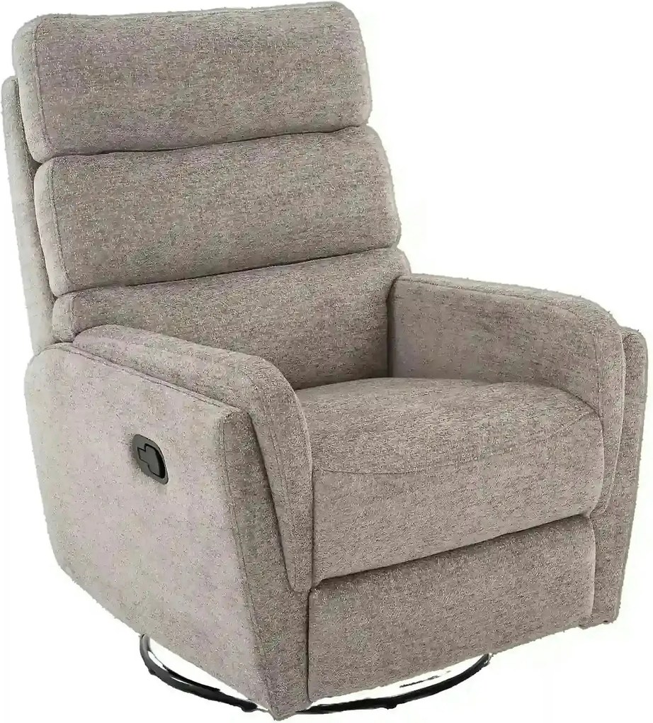 Fotoliu recliner ARGOS, stofa clasica gri - Raven 07, 78x84/162x107 cm