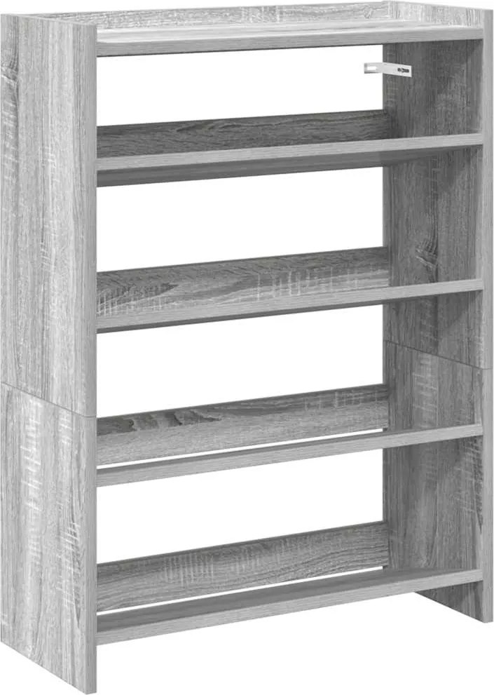 vidaXL Pantofar, gri sonoma, 60x25x81 cm, lemn compozit