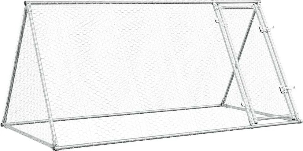 vidaXL Coteț pentru păsări, gri, 200x105x91 cm, oțel galvanizat