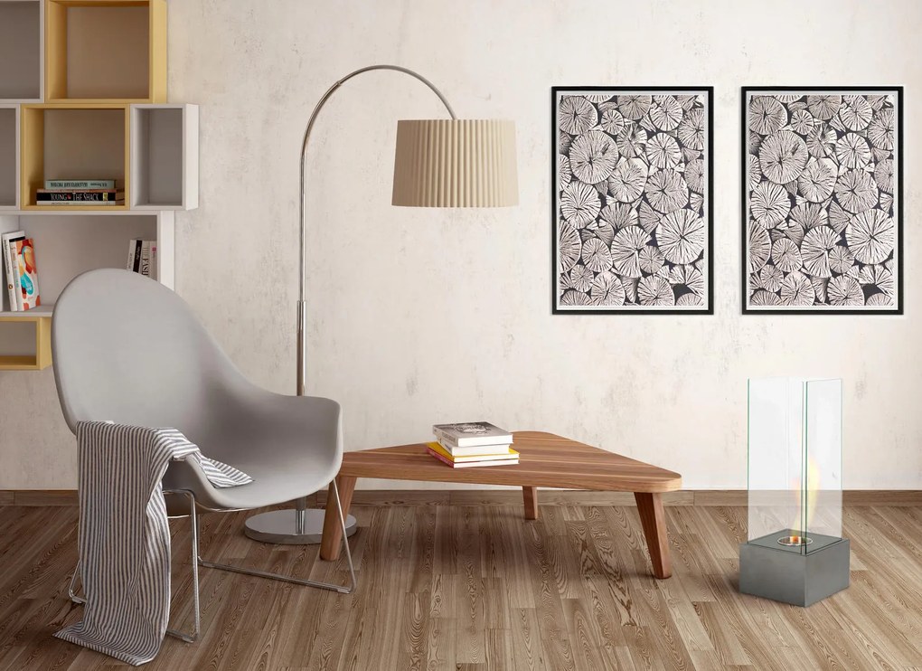 STONES Șeminee cu bioetanol 25cm X 25cm H. 65cm | Aosom Romania