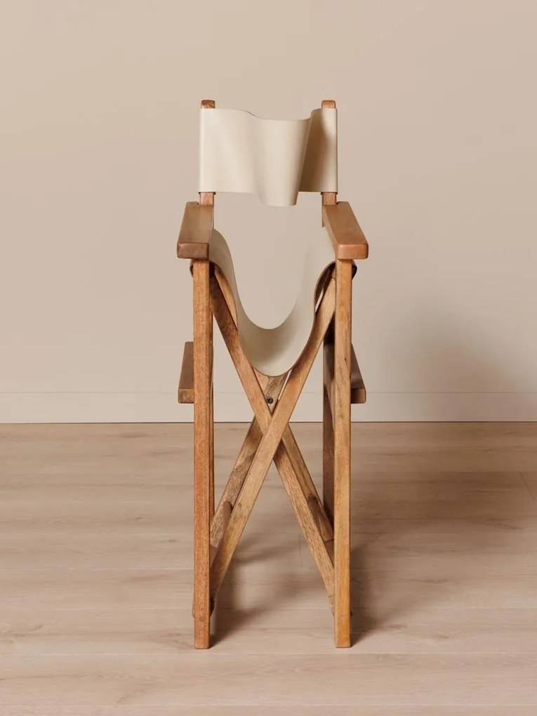 Scaun dining, pliabil, din piele naturala, Woody