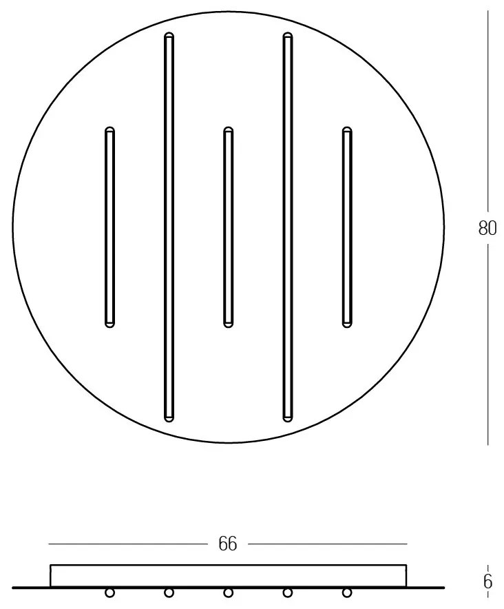 Plafoniera LED 52W 3000K BLACK STICK-GREY ZB-2572