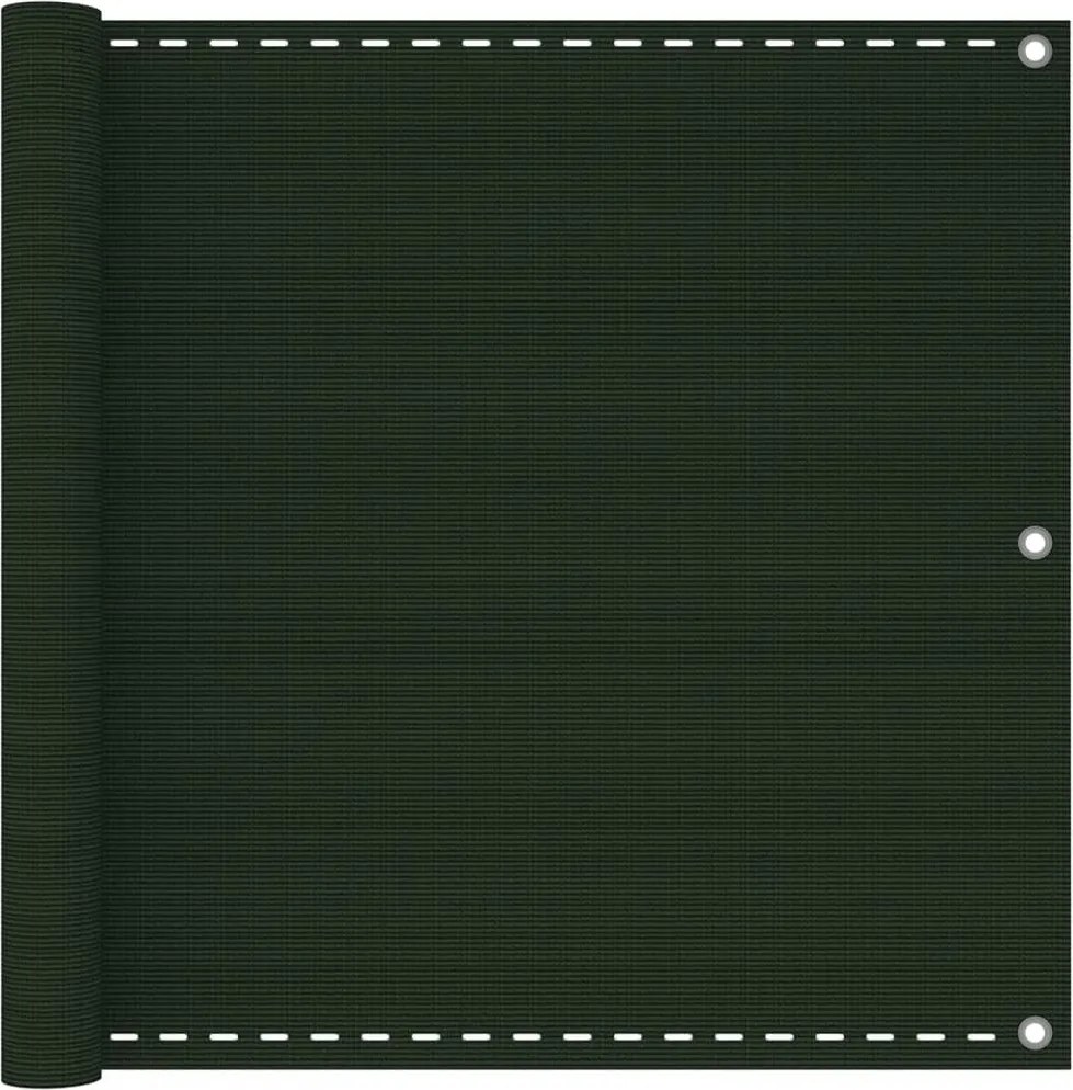 vidaXL Paravan de balcon, verde închis, 90x300 cm, HDPE