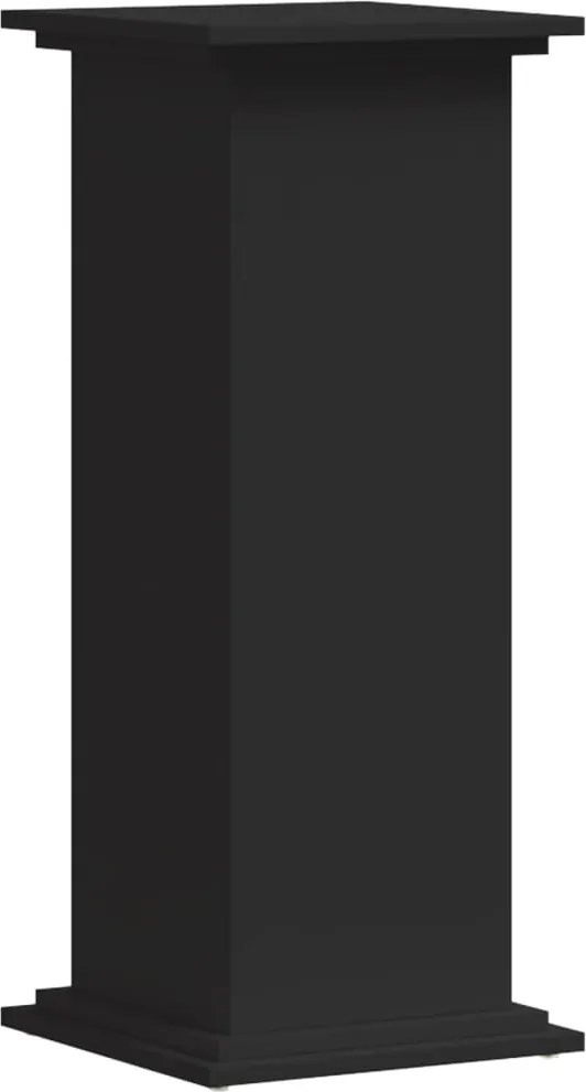 vidaXL Suport de plante, negru, 33x33x80 cm, lemn prelucrat