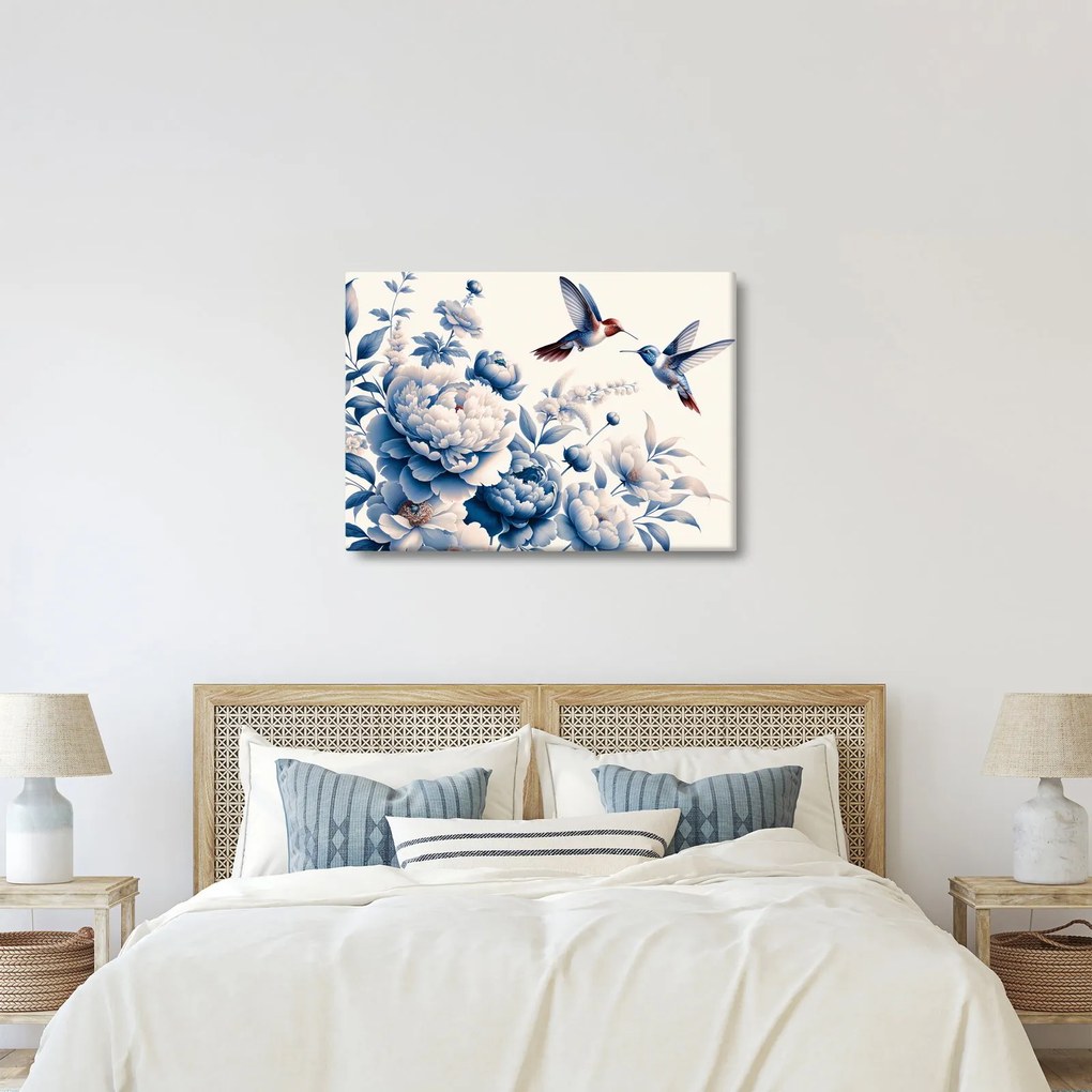 Tablou - Colibri deasupra florii (70x50 cm)