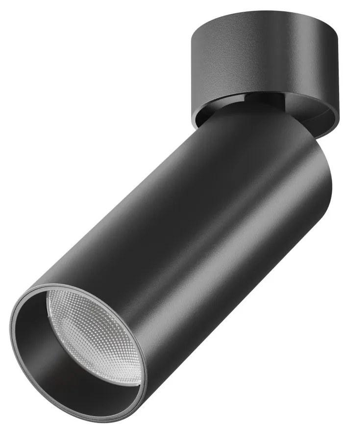 Spot LED aplicat directionabil design tehnic Focus negru, 4000K