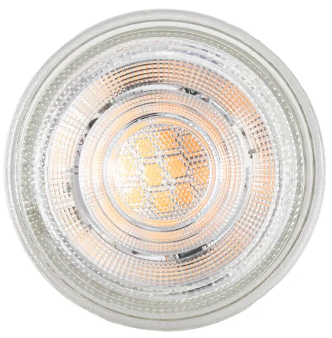 Set de 5 becuri LED GU10 50mm cu Kelvin reglabil în 3 trepte, transparente, 4,5W 380 lm 2000-2700K