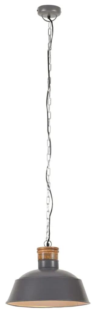 Lampa suspendata industriala, gri, 42 cm E27    42 cm, Gri, 1, Gri