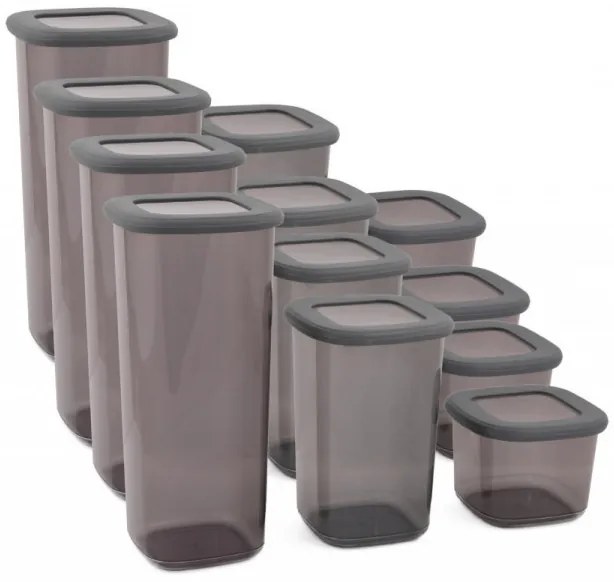 Set de Cutii pentru Depozitare, 12 Piese, Culoare Antracit, 964FRM1110