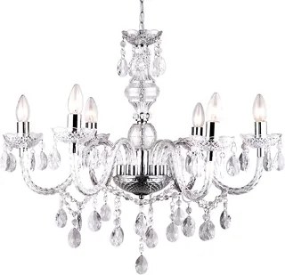 Candelabru 6XE14 crom-cristal Cuimbra I Globo Lighting 63116-6