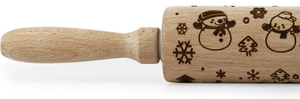 Sucitor din lemn cu decor de om de zăpadă Toro, 38cm