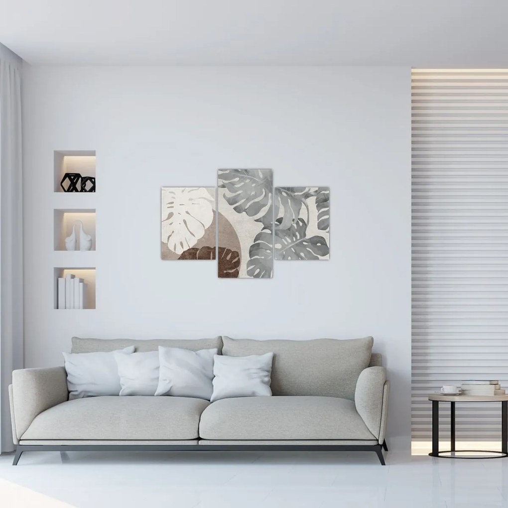 Tablou - Design cu frunze (90x60 cm)