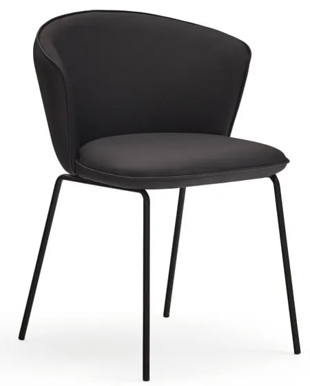 Set de scaune de sufragerie negru 2 buc. tapițat Add – Teulat