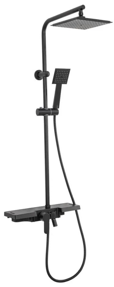 REA-P0636 - Set de duș BRAVO, negru mat