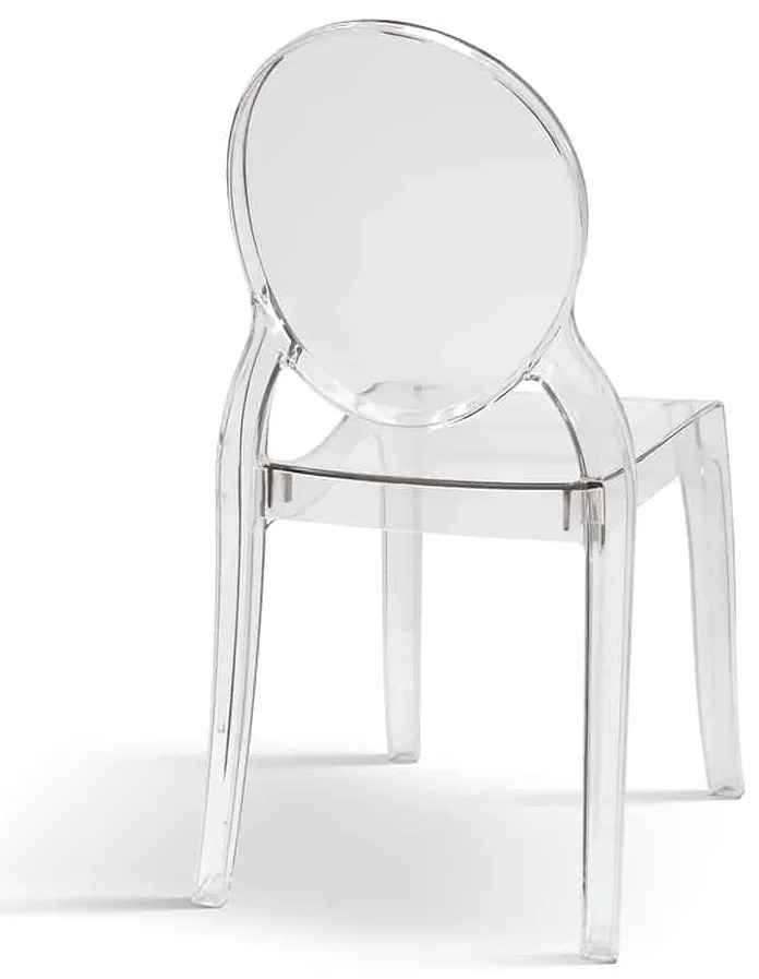 SET 4 SCAUNE TRANSPARENT OVALO-HORECA-