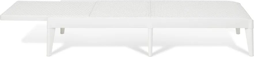 NUMANA șezlong de grădină din plastic, alb
