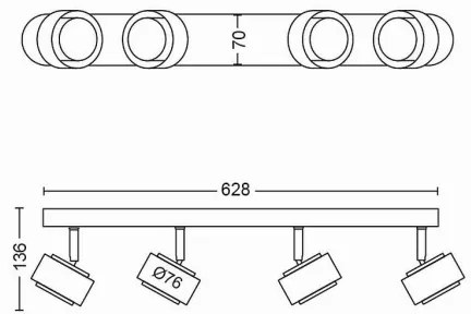 Philips 50654/30/P0 - Spot LED FERANO 4xLED/4,3W/230V
