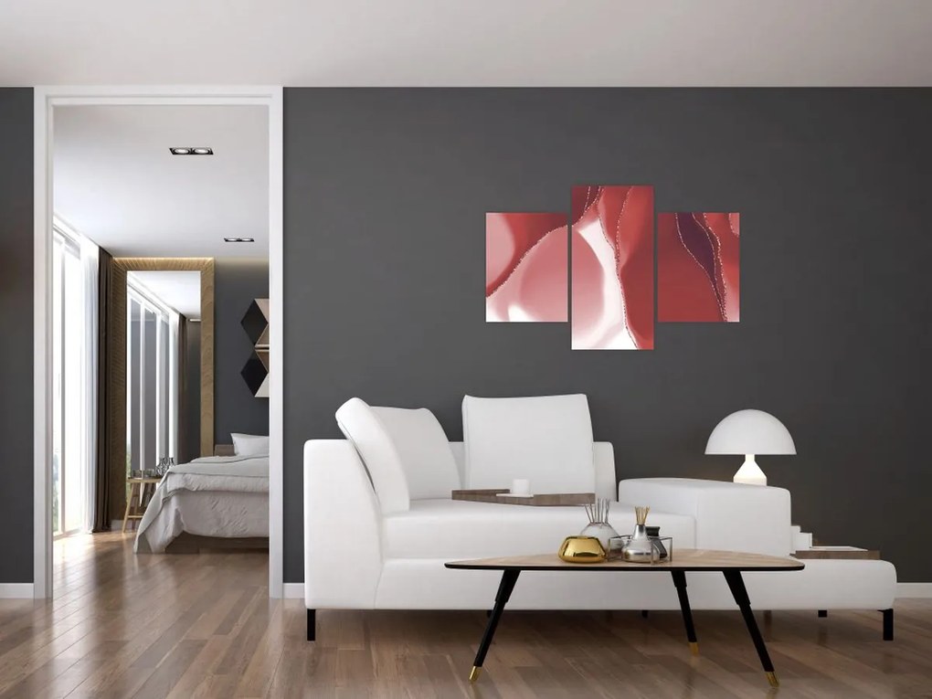 Tablou - Floare abstractă roșie N⁰3 (90x60 cm)