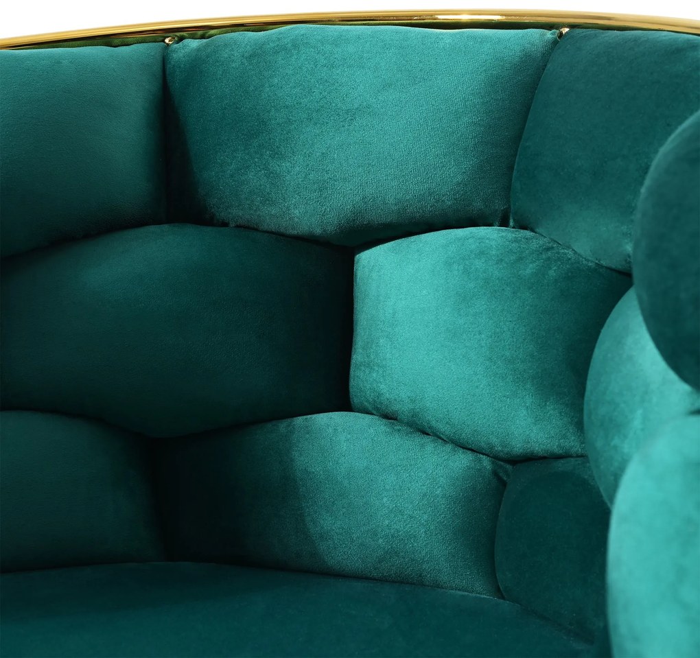 Scaun de lux din catifea, scaun de prânz cu picioare din fier auriu, suporturi frontale reglabile și spătar confortabil, 50×47×80 cm, Verde Închis