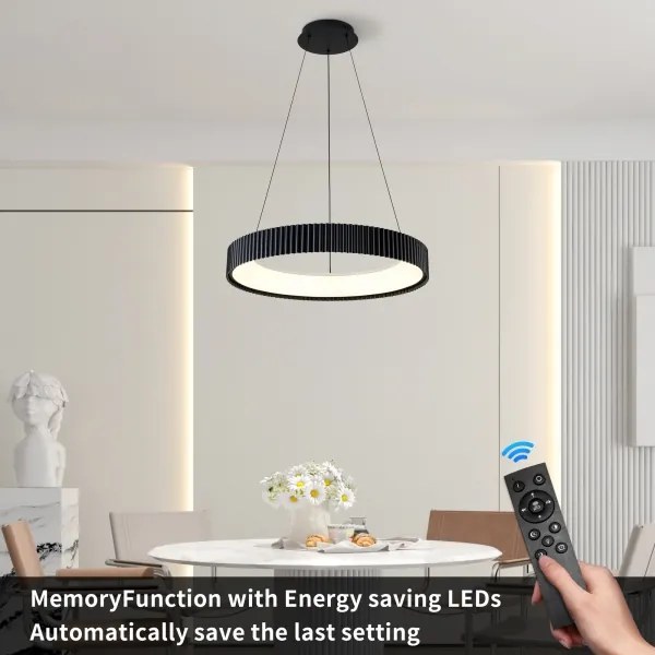 Brilagi FALCON MODERN - lustră LED reglabilă suspendată pe cablu, 54W, 230V, 60 cm, negru, telecomandă inclusă