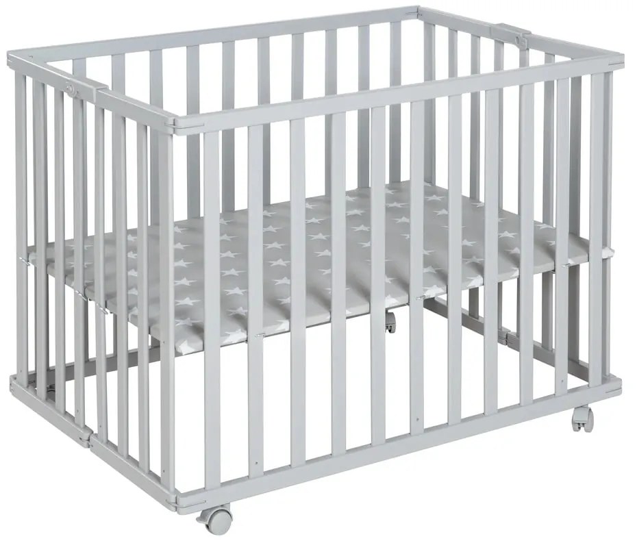 Țarc pentru copii gri 100x75 cm – Roba