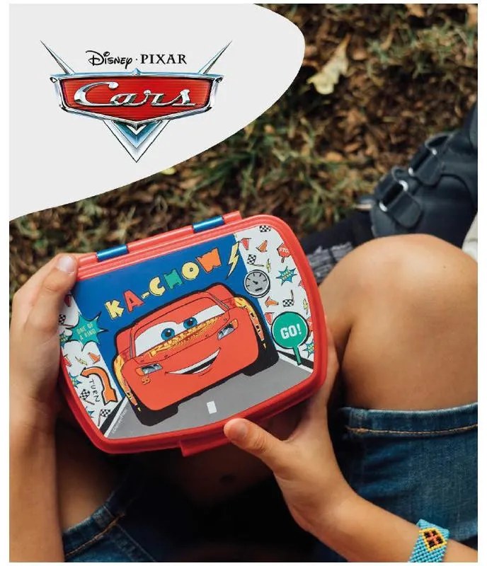Disney Mașini Cutie de sandvișuri Lets Race amuzantă din plastic