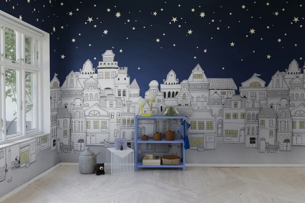 Fototapet, Star Town, Night, Rebel Walls